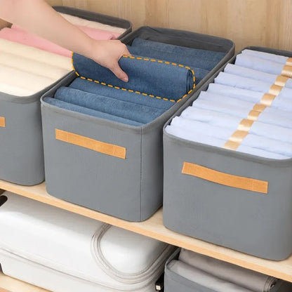 Engrossar roupas organizador calças camisola armários de armazenamento gavetas organizador jeans caixa de armazenamento guarda-roupa organizadores de armazenamento de roupas