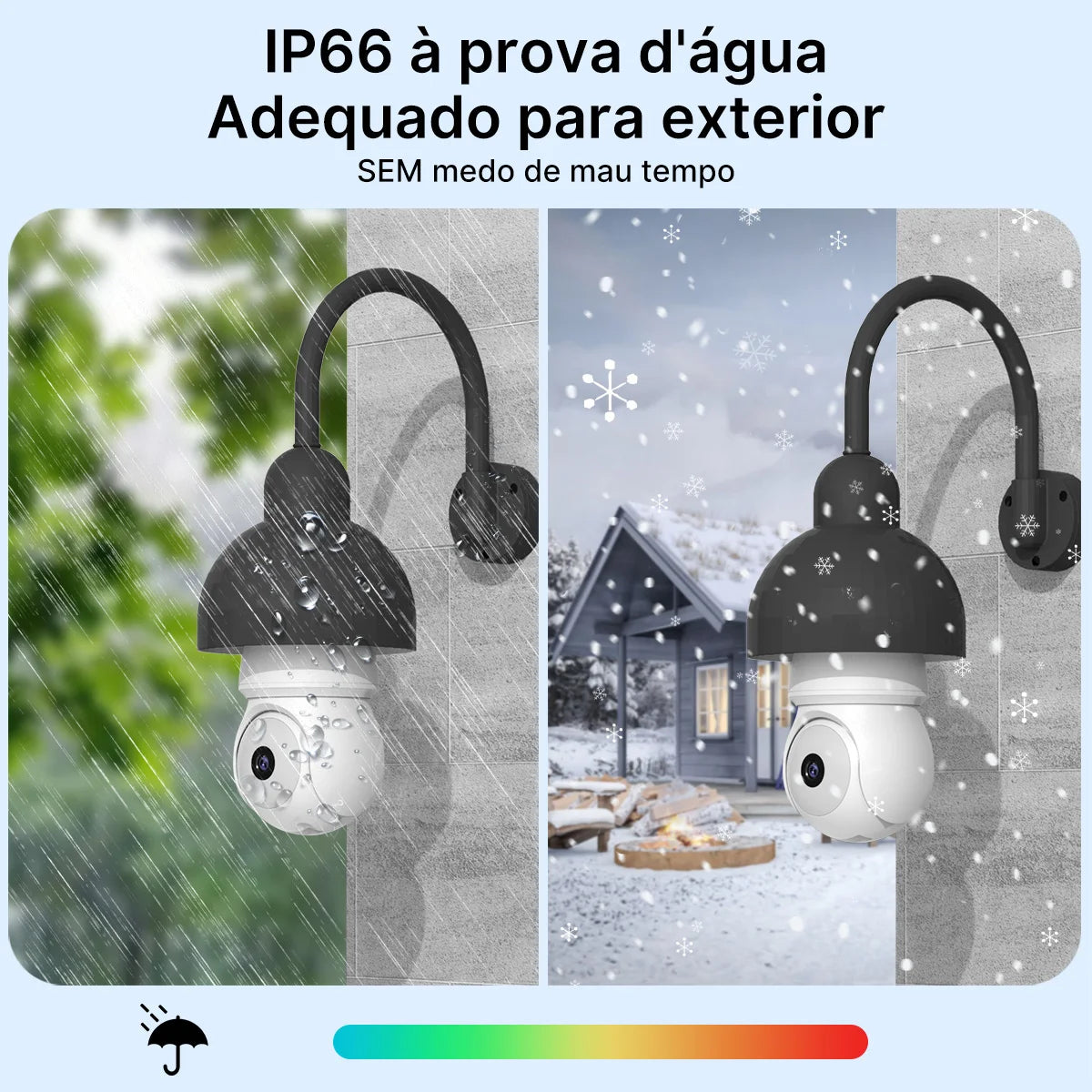 Câmera de rede sem fio com lâmpada E27 Câmera inteligente para casa ao ar livre à prova d'água com áudio bidirecional icsee