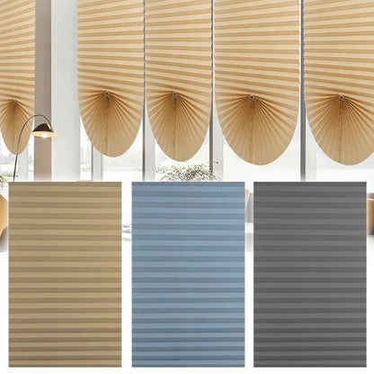Cortinas plissadas autoadesivas, 5 tamanhos, banheiro, varanda, meia blackout, cortinas para quarto, sala de estar, varanda
