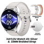 Relógio HAYLOU 4S GPS Smartwatch com Tela HD AMOLED de 1.43”, Posicionamento GPS por 5 Satélites, 120+ Modos de Treino, Relógio Inteligente para Fitness