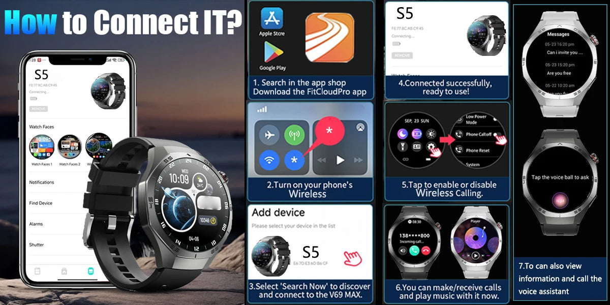 2025new para android e ios relógio inteligente masculino tela amoled gps trajetória de movimento freqüência cardíaca bluetooth chamadas smartwatch à prova dwaterproof água
