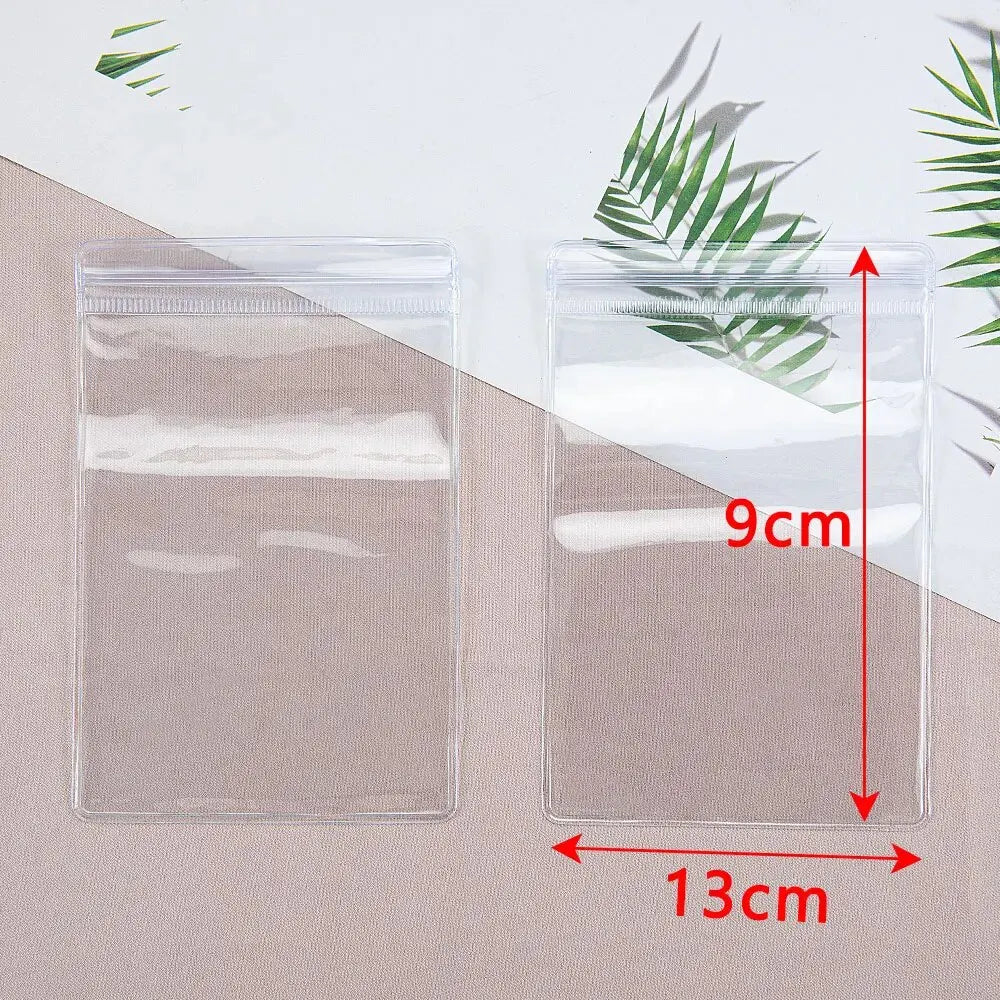 20 pçs malotes de jóias transparentes anti-oxidação zip lock sacos de armazenamento para brinco colar pulseira diy exibição embalagem