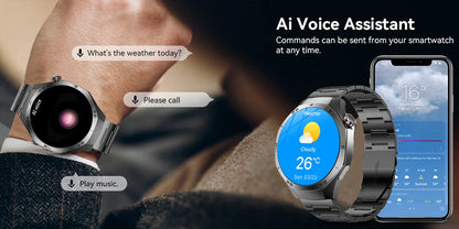 2025new para android e ios relógio inteligente masculino tela amoled gps trajetória de movimento freqüência cardíaca bluetooth chamadas smartwatch à prova dwaterproof água