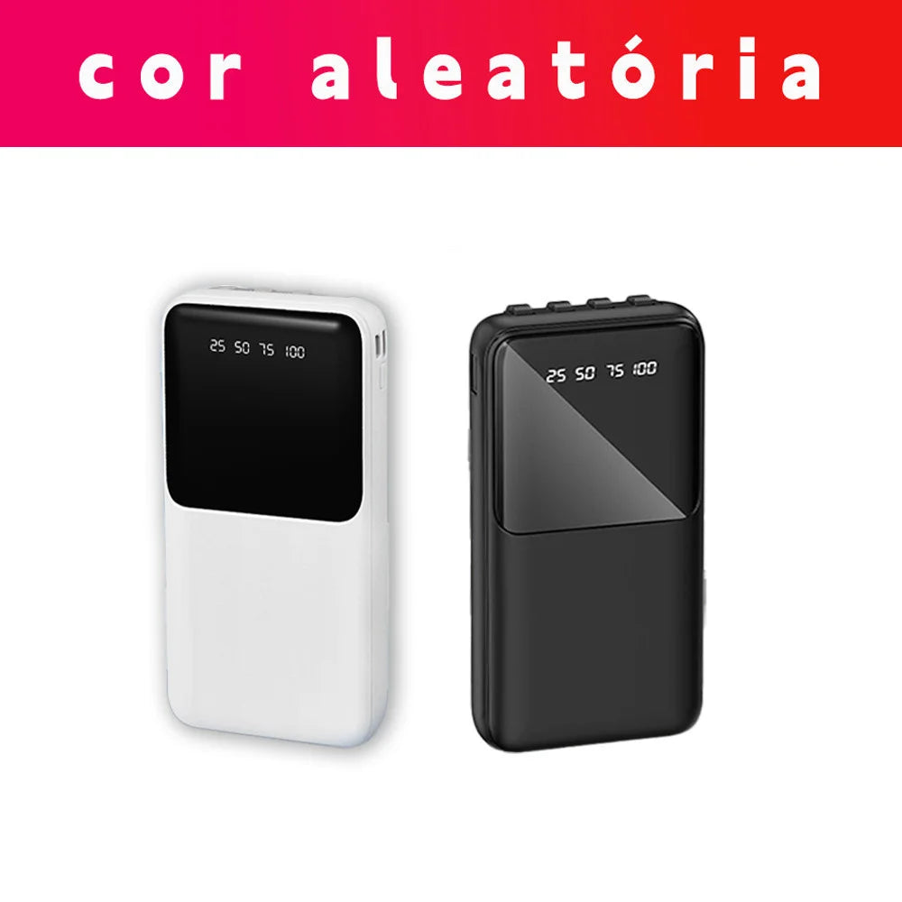 Power Bank 20000mAh Carregador Portátil Rápido, Design Estético em Formato de Favo de Mel para Celular e Viagem