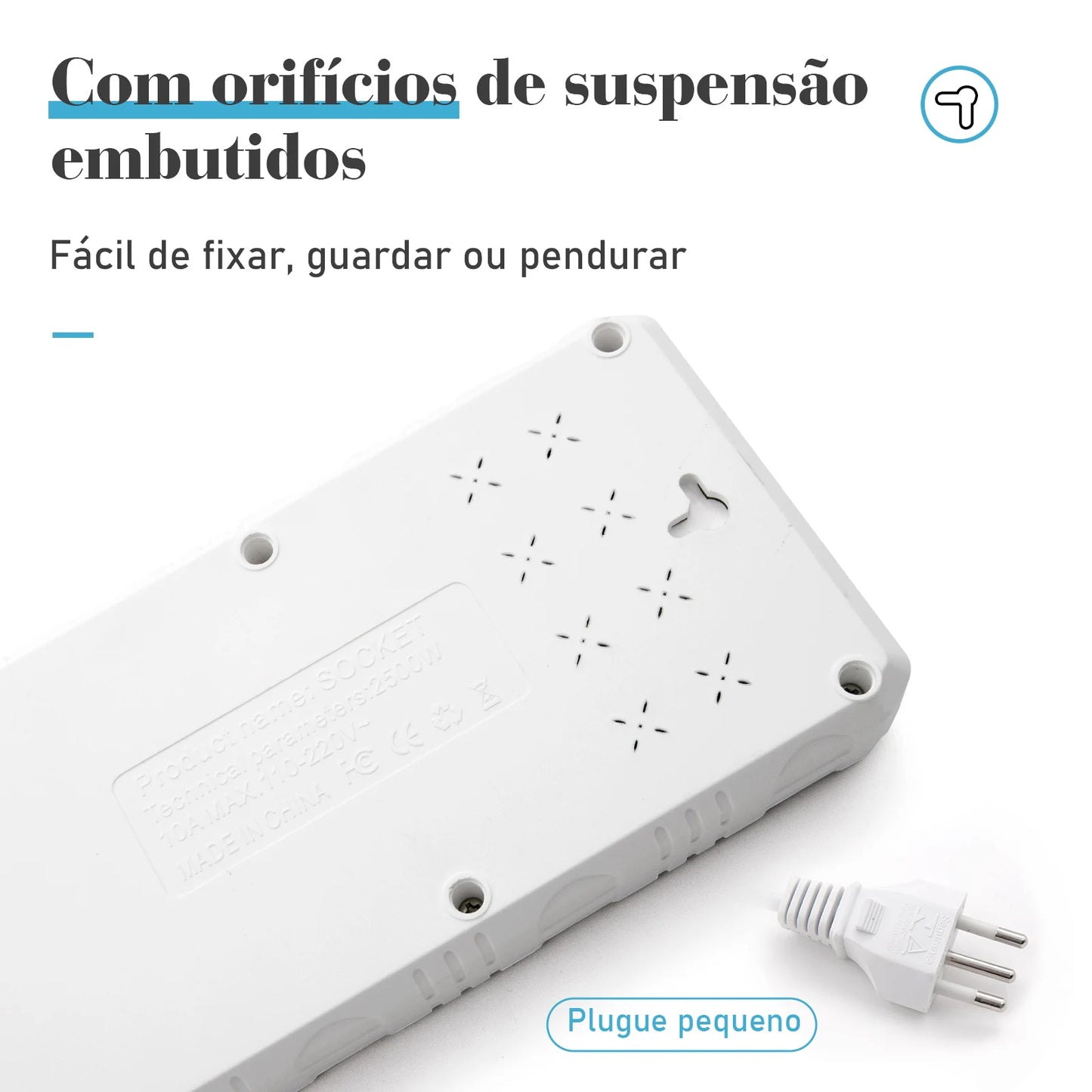 Extensão tomada,Extensão elétrica,Tomada usb,Filtro de linha de tomada,Regua tomadas de energia,Extensao eletrica,110-220V,10A