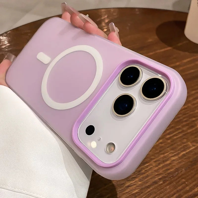 Luxo 2 em 1 magnético à prova de choque para iphone 17 pro max ar 16 15 14 plus 13 12 11 silicone líquido