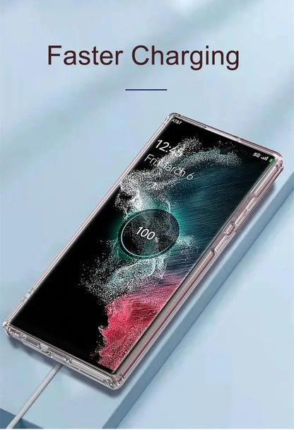 Moda clara magnética magsafe caso de carga sem fio para samsung galaxy s25 s24 s23 s22 s21 s20 plus fe ultra casos anti-queda