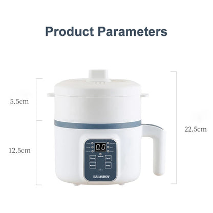 Panela elétrica de arroz 1,7l, camada dupla única, 220v, multifogão, antiaderente, mecânica inteligente, multicooker, panela de arroz no vapor para casa