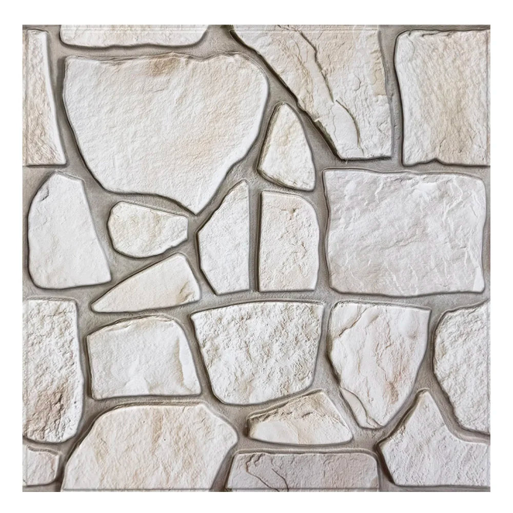 Painéis de parede de pedra falsa 3D, Peel and Stick Tile, Adesivo decorativo de parede, Auto-adesivo, 1 pc, 10pcs