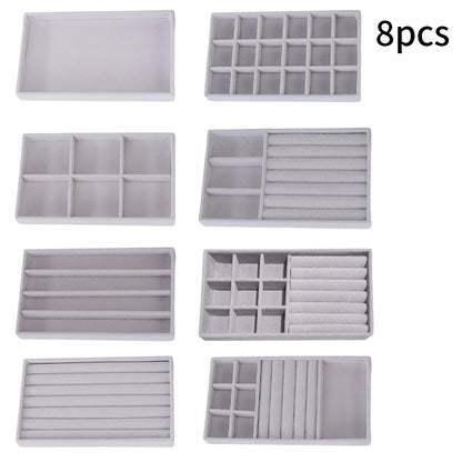Reunindo Jewelry Box, Jewelry Tray, Adequado para Todos os Tipos de Armazenamento de Jóias, 1Pc