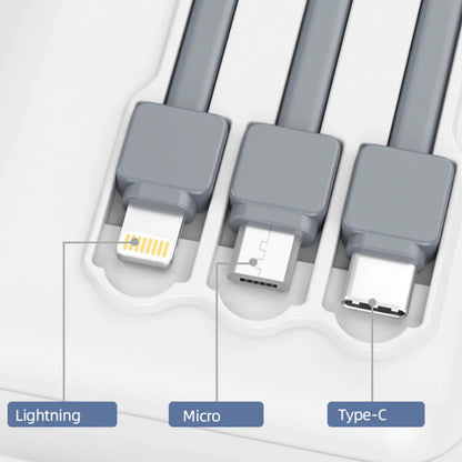 Power Bank 20000mAh com Lanterna Portátil Design Favos de Mel Bateria Externa Alta