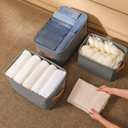 Engrossar roupas organizador calças camisola armários de armazenamento gavetas organizador jeans caixa de armazenamento guarda-roupa organizadores de armazenamento de roupas