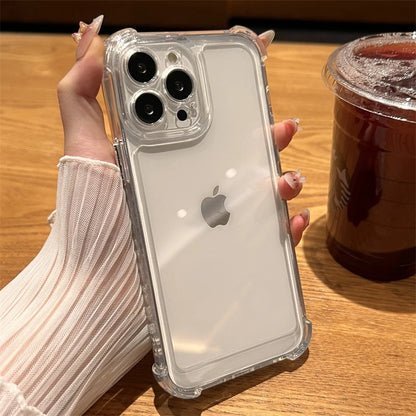 Luxo à prova de choque caso transparente para iphone 17 16 15 14 13 12 11 pro max xxs xr max 7 8 plus se claro macio pára-choques casos capa