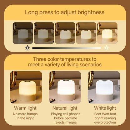 Ggbingo toque luz da noite recarregável controle remoto luz da noite rgb regulável candeeiro de mesa luz ambiente para o quarto sala estar