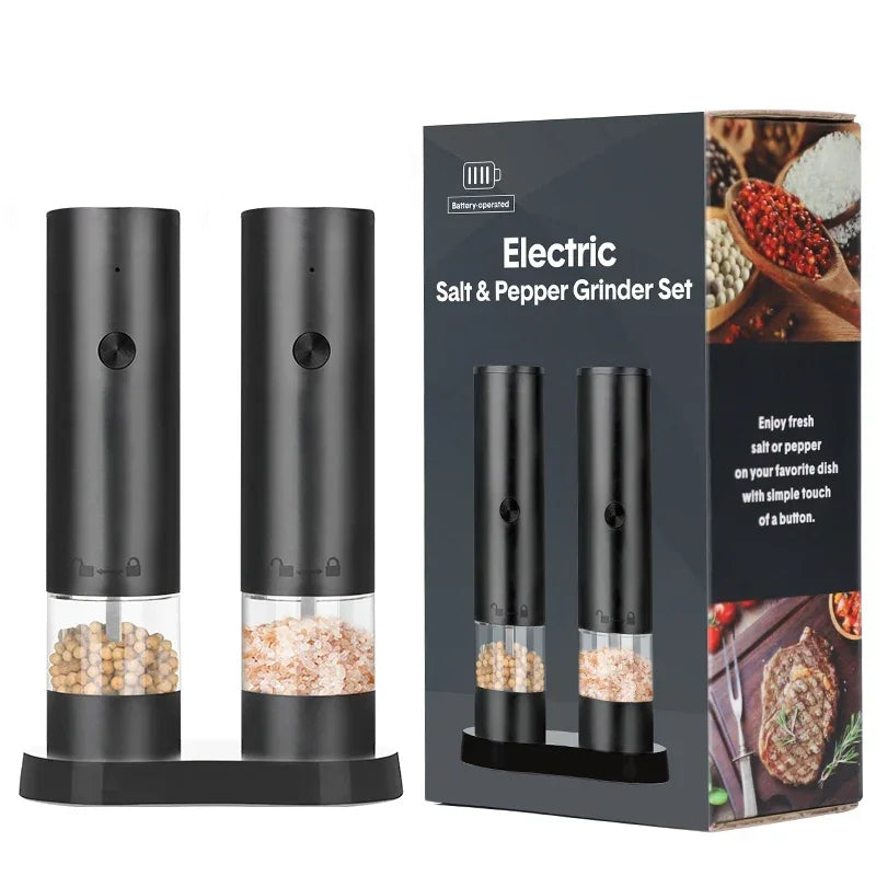 Moedor elétrico recarregável usb de sal e pimenta, aspereza ajustável, grande capacidade, moedores de especiarias automáticos, ferramenta de cozinha