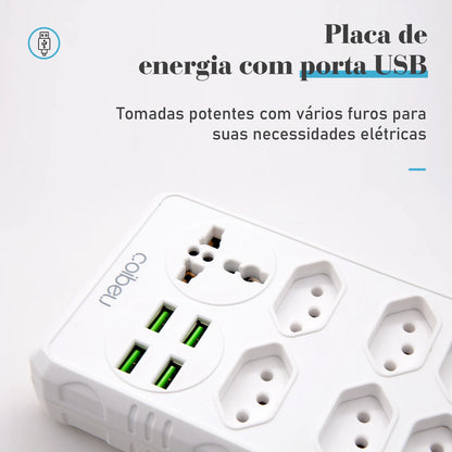 Extensão tomada,Extensão elétrica,Tomada usb,Filtro de linha de tomada,Regua tomadas de energia,Extensao eletrica,110-220V,10A
