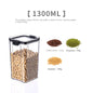 Frasco de armazenamento de alimentos selado transparente Organizador de cozinha de plástico Tanque Multigrain Frascos selados secos empilháveis Conjunto de 5pcs
