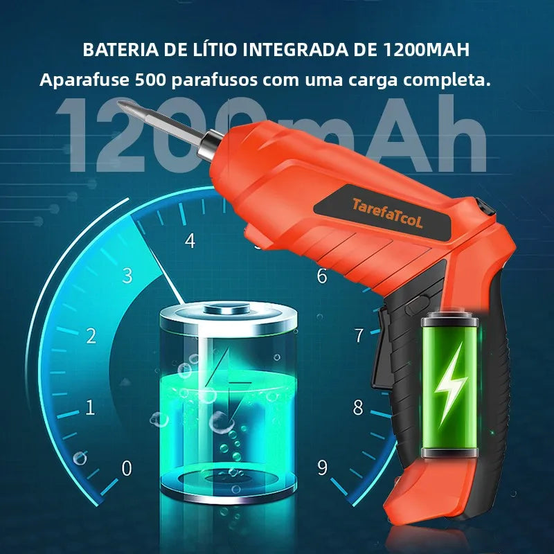 Chave de fenda elétrica dobrável, 47 peças, 4.2v,kit de ferramentas de broca elétrica doméstica para reparo de manutenção novo
